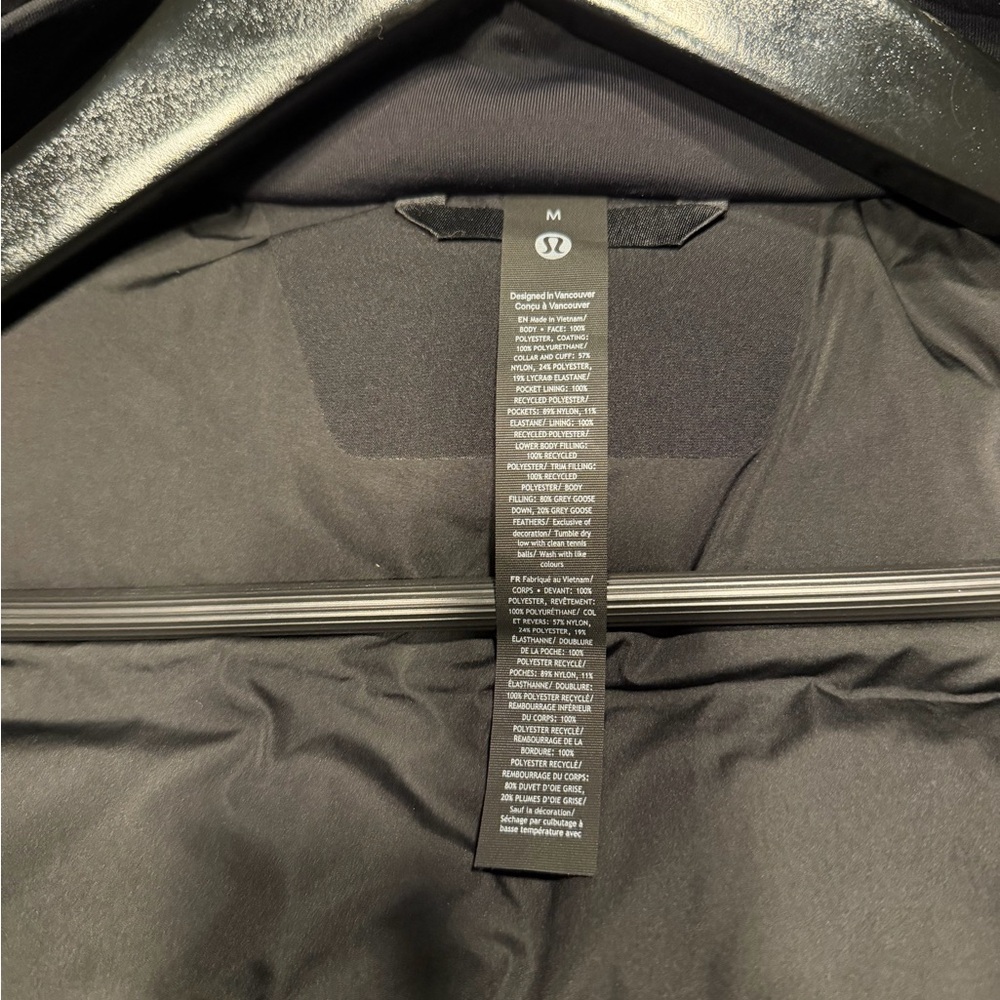 Lululemon StretchSeal Down-Filled Parka DKFR Dark Black Men's Coat - Picture 4 of 7